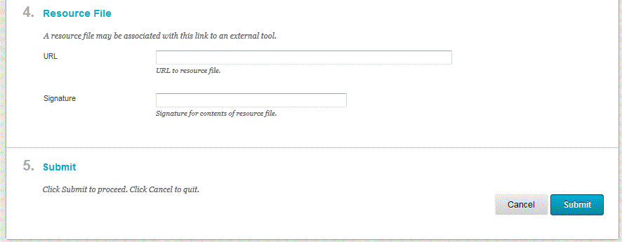 Sample data settings page - resource file section